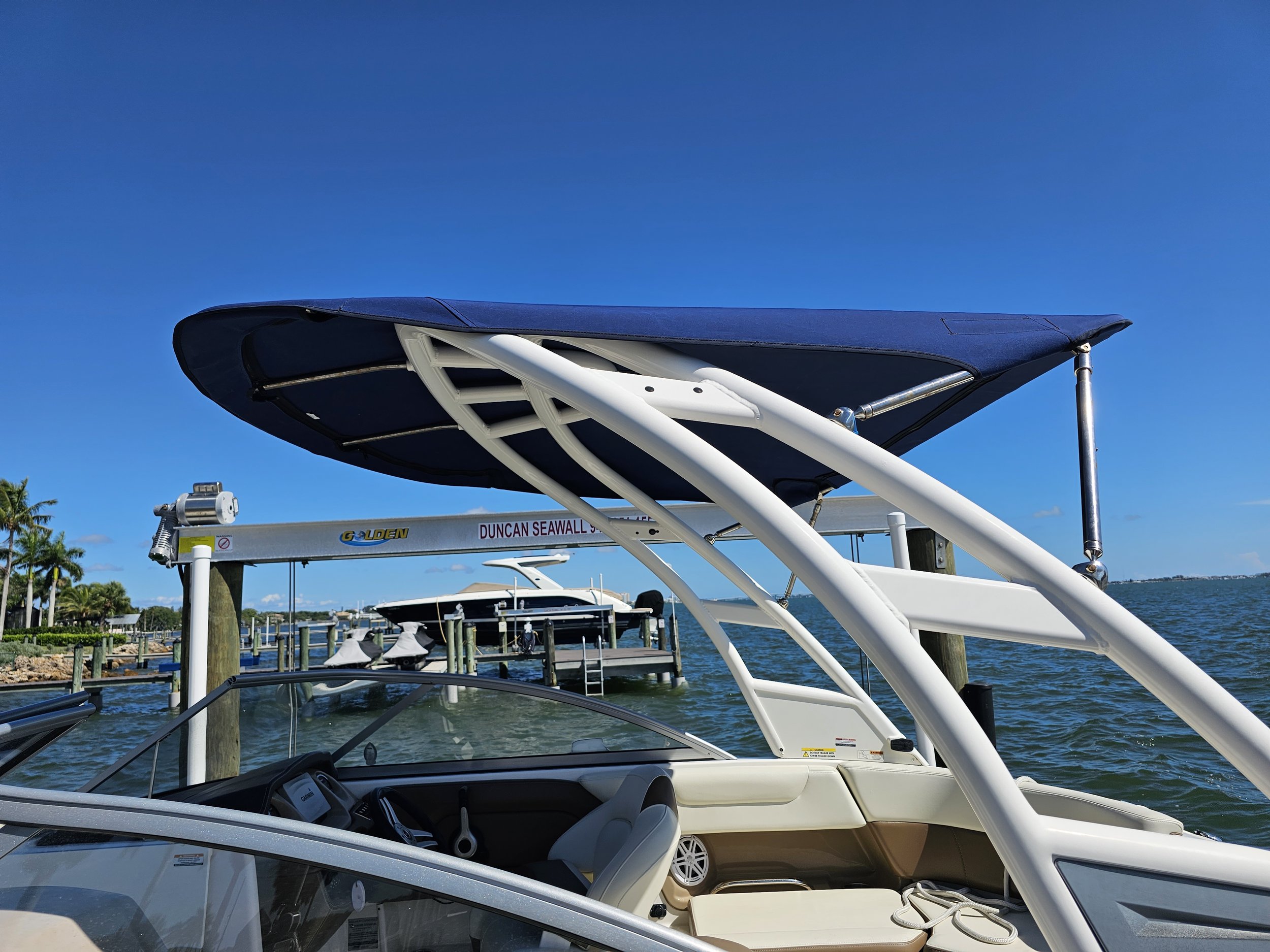 Custom-fitted bimini top